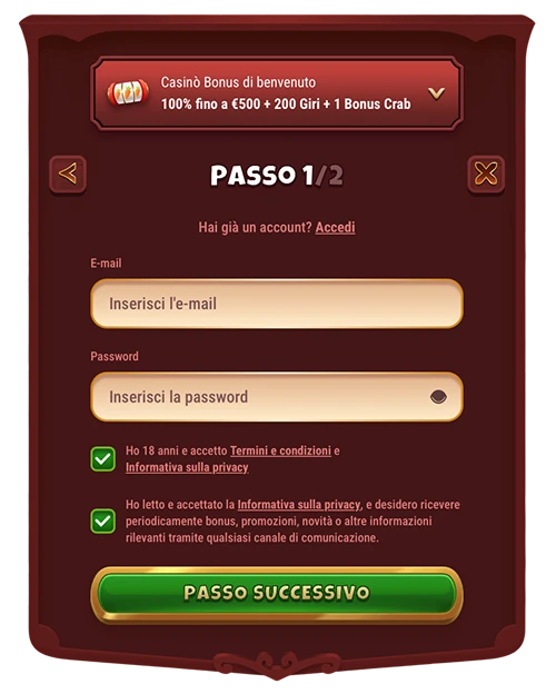 Magius casino Registrati